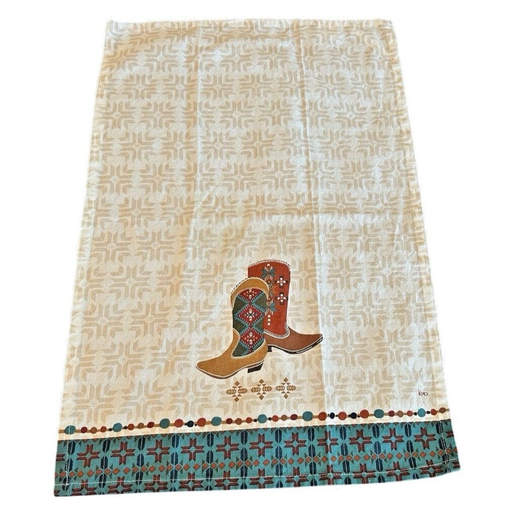 Kay Dee Designs Cowboy Girl Boot Western Ranch Theme Kitchen Towel Made India